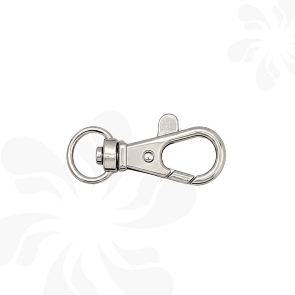 tipe.ch – Drehbarer Karabinerhaken in Silber für 10 mm Band, ideal für Schlüsselanhänger und kreative Accessoires