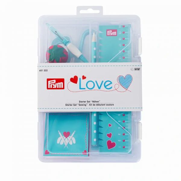 tipe.ch – Prym Love Starterset Nähen in transparenter Aufbewahrungsbox, ideal für Nähanfänger und Nähkurse