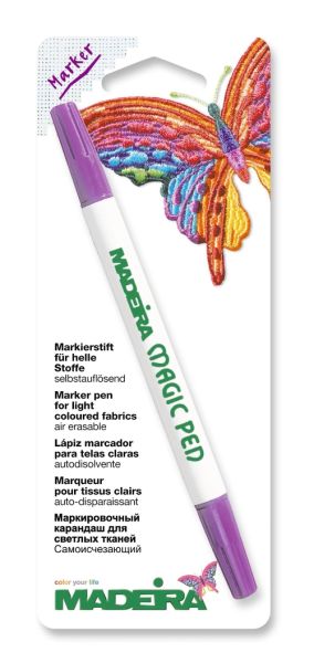 tipe.ch – Madeira Magic Pen Markierstift mit dünner und dicker Spitze zum Vorzeichnen auf Stoff für Näh-, Stick- und Handarbeiten